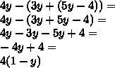 (y-4)(y+2)(y-3)^2 выражение и найдите его значение при y=3