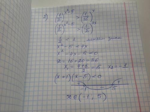 Показательные неравенства 1)9^x-27/3x-4> 0 2)(1/2)^x^(2) -5 > (1/16)^x с решением, если можно