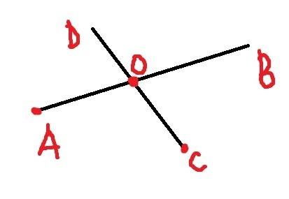 Построй два луча ав и сd так,чтобы их общей частью была точка о.