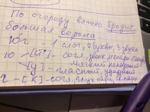 Составь предложение .запиши подчеркни главные члены сделай зв-букв.разбор слова юг 1бродит,по,важно,