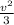 \frac{v^{2} }{3}