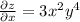 \frac{\partial z}{\partial x}=3x^2y^4