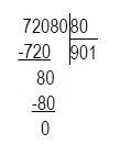 72080 разделить на 80 ответ и 81920 на 90 и всё по столбикам