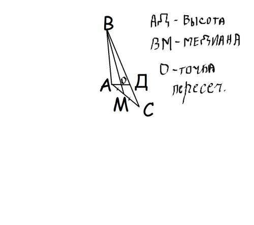 Постройте остроугольный треугольник abc и опустите в нём высоту bh(начертите на листочек)