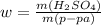 w= \frac{m( H_{2}SO_{4}) }{m(p-pa)}