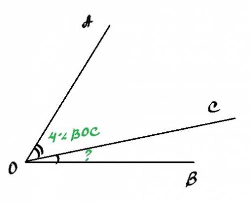 Луч ос проходит внутри угла аов,градусная мера которого 75*.найдите угол вос,если