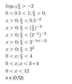 28 . , , решить этот пример: log 0,5 x/3> -2