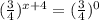 ( \frac{3}{4} )^{x+4} = ( \frac{3}{4} )^{0}