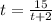 t= \frac{15}{t+2}