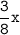 \tt\displaystyle \frac{3}{8}x