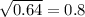 \sqrt{0.64}=0.8