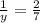 \frac{1}{y} = \frac{2}{7}