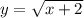 y= \sqrt{x+2}