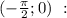 ( -\frac{ \pi }{2} ; 0 ) \ :