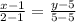 \frac{x-1}{2-1}= \frac{y-5}{5-5}