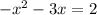 -x^{2}-3x=2