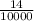 \frac{14}{10000}