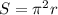 S = \pi ^2r