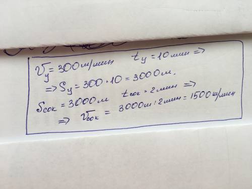 Утка летела со скоростью 300м/мин и была в пути 10минюс какой скоростью должен лететь сокол чтобы пр