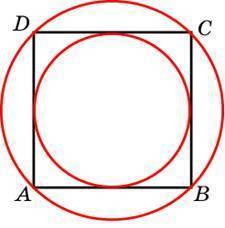 Около окружности, радиус который равен 20v2, описан квадрат, найдите длину окружности, описанной око