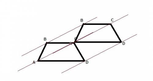 Сделайте паралельное перенесение трапеции abcd, при котором точка а переходит в точку с !