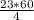 \frac{23*60}{4}