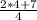 \frac{2*4+7}{4}