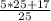 \frac{5*25+17}{25}