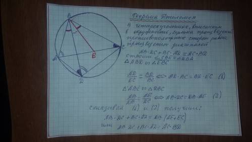 Теорема птолемея с доказательством. альтернативные (нестандартные) доказательства. четкие и разборчи