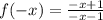 f(-x)= \frac{-x+1}{-x-1} &#10;