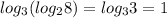 log_3(log_28)=log_3 3=1