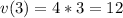 v(3)=4*3=12