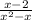 \frac{x-2}{x^{2}-x }