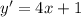 y'=4x+1