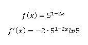 Найдите производную функции f(x)=5^1-2x