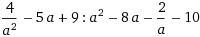 Выражение a+4/a2-6a+9 : a2-16/2a-6 - 2/a-4