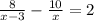 \frac{8}{x-3} - \frac{10}{x} =2