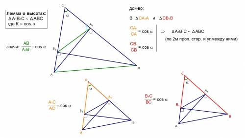 Втреугольнике abc проведены высоты aa1 и bb1. докажите, что