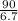 \frac{90}{6.7}