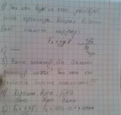 Тест 27 действие жидкости и газа напоргруженное в них тело. архимедова сила. 1. почему камень которы