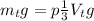 m_tg=p\frac{1}{3}V_tg