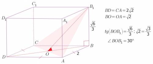 Дана прямая призма abcda1b1c1d1, в основании которой лежит квадрат со стороной 2 боковое ребро призм