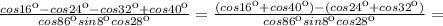 \frac{cos16к-cos24к-cos32к+cos40к}{cos86кsin8кcos28к} = \frac{(cos16к+cos40к)-(cos24к+cos32к)}{cos86кsin8кcos28к} =