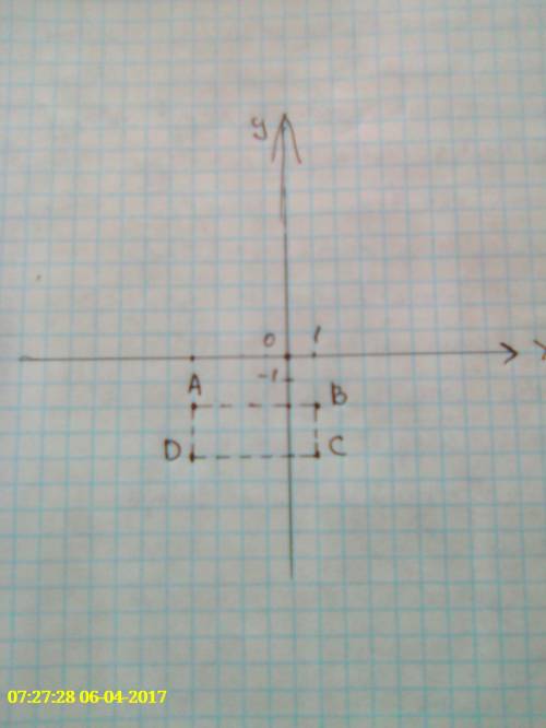 На координатной плоскости постройте прямоугольник abcdс вершинами: a(-4; -2),b(1; -2),c(1; -4),d(-4;