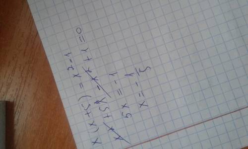 Решите уравнение х(х+5)=х^2=1 с полным решением.