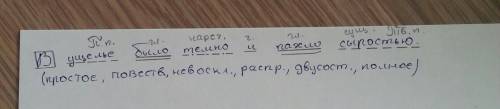 Синтаксичкский разбор. в ущщелье было темно и пахло сыростью.