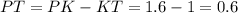 PT=PK-KT=1.6-1=0.6