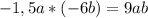 -1,5a*(-6b)=9ab