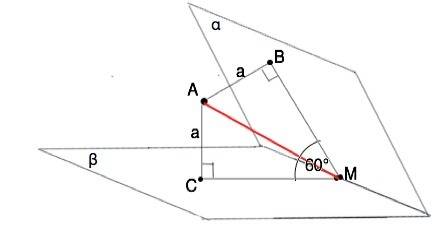 Решите с ! точка взята между двумя плоскостями,угол между которыми 60°.она удалена от каждой из плос