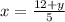 x= \frac{12+y}{5}&#10;